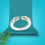 Jaguar Cuff Bangle for Women ( White )