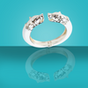 Jaguar Cuff Bangle for Women ( White )