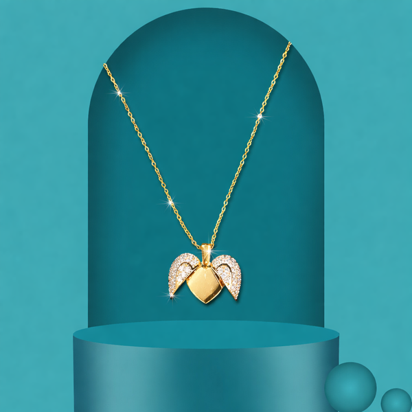 Angel Wings Heart Locket